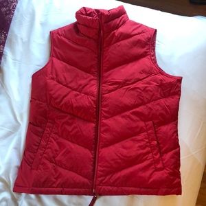Red Fall puffer vest!